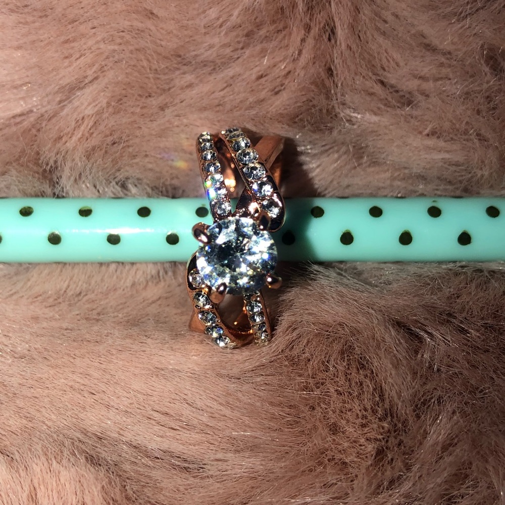 Rose gold diamond ring